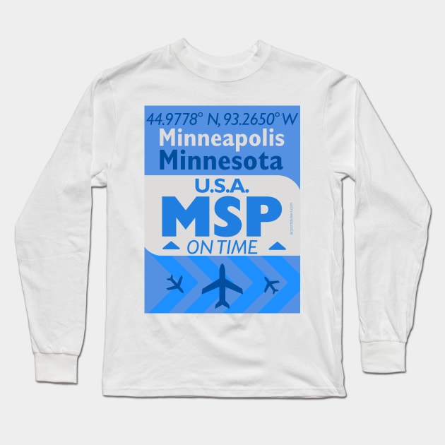 MSP airport Minneapolis Minnesota 28092021 Long Sleeve T-Shirt by Woohoo